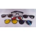 5 in 1- Eyeglasses with magnet sunglasses attachment(1 polarized)