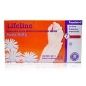 Lifeline Disposable Latex Medical Examination Gloves